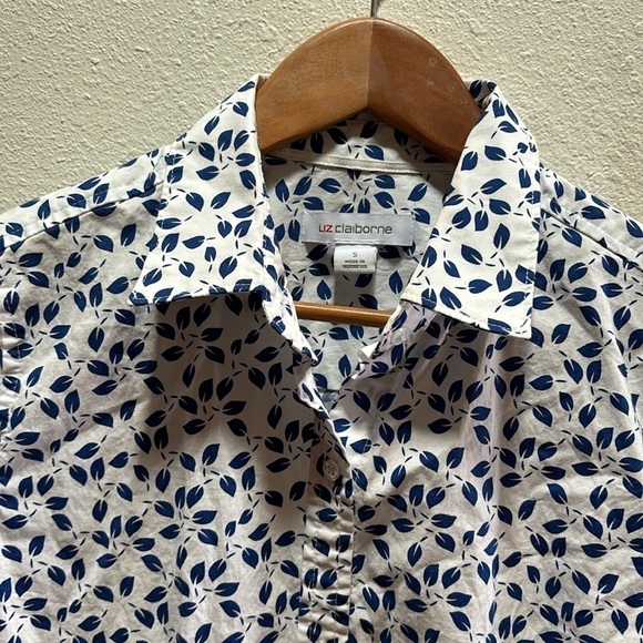LIZ CLAIBORNE women's short sleeve shirt RN#93677 printed size S - Picture 7 of 10